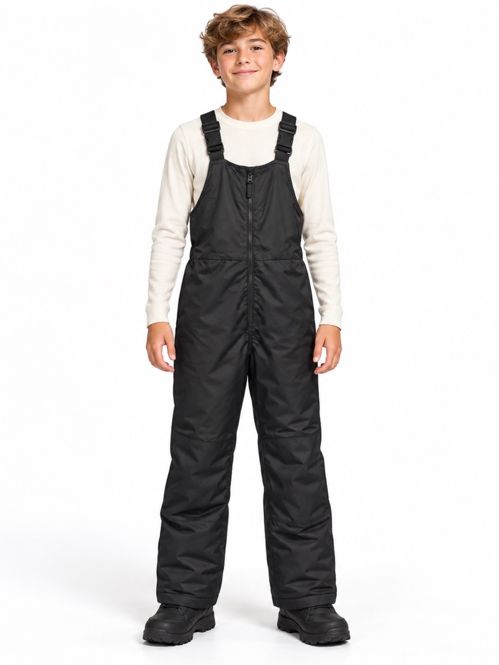 All in Motion Youth Black Snow Bibs Unisex Fleece Lined Ski Pants NWOT XL - 16